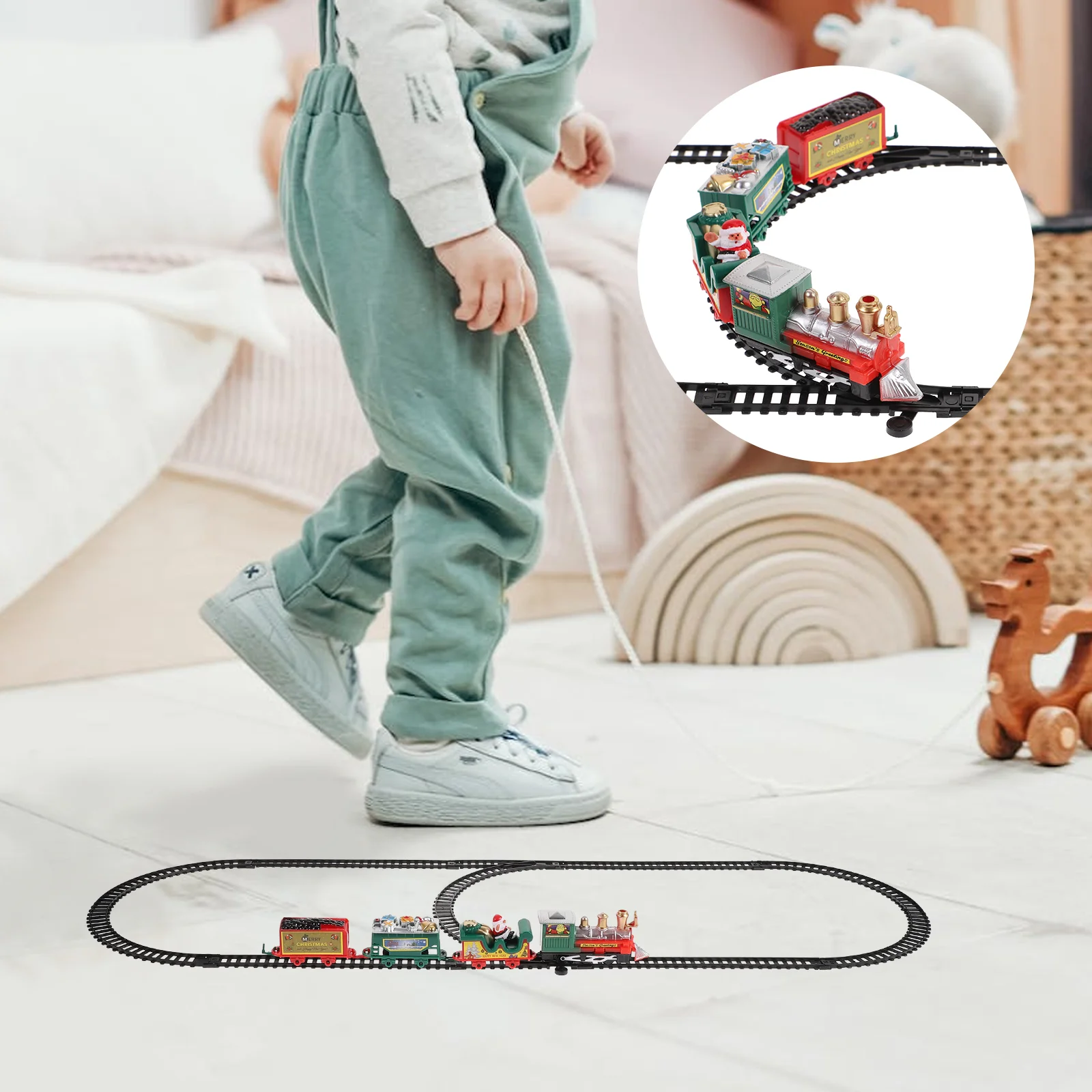 Игрушечный поезд для детей, Рождественский трек, поезда, маленькая модель электрической рейки, пластиковый Рождественский детский костюм для тренировок и упражнений на дерево
Игрушечный поезд для детей, Рождественский трек, поезда, маленькая модель электрической рейки, пластиковый Рождественский детский костюм для тренировок и упражнений на дерево
