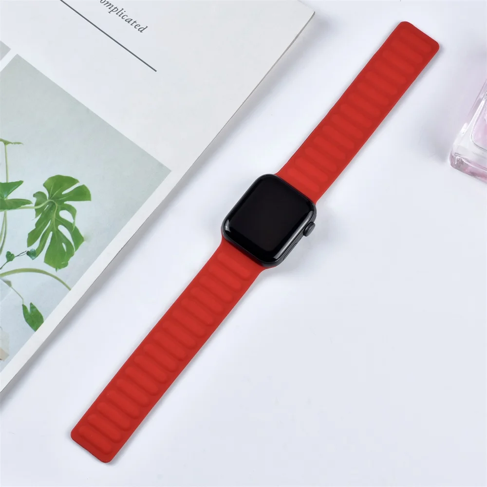 Silicone for Apple Watch 7 SE 6 5 4 3 2 1 Series Strap 45 mm 44mm 42mm 41mm 40mm 38mm Leather Smart Watch Magnetic Accessories
Silicone for Apple Watch 7 SE 6 5 4 3 2 1 Series Strap 45 mm 44mm 42mm 41mm 40mm 38mm Leather Smart Watch Magnetic Accessories