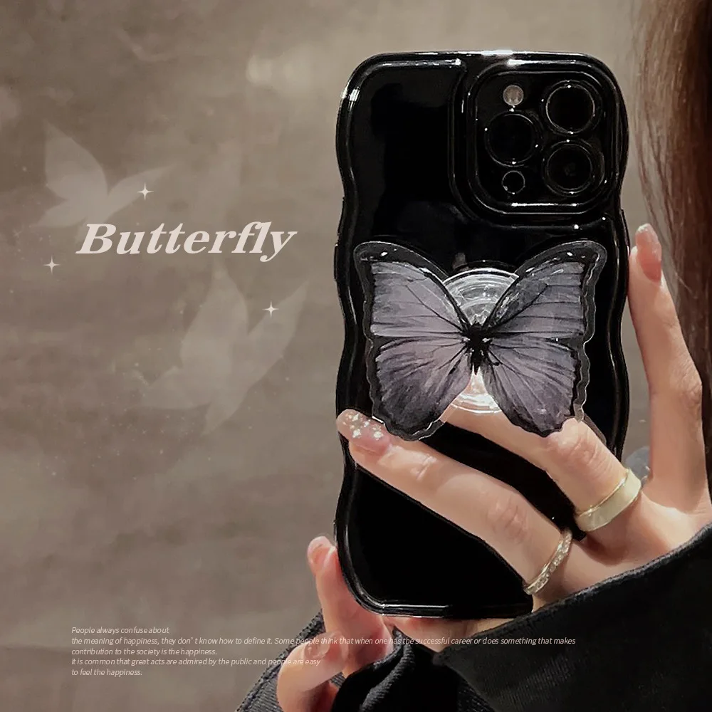 Ins Dark Style Butterfly Holder Phone Case for iPhone 14 13 12 11 Pro Mini XS Max 8 7 Plus X XR Shockproof Hard Cover
Ins Dark Style Butterfly Holder Phone Case for iPhone 14 13 12 11 Pro Mini XS Max 8 7 Plus X XR Shockproof Hard Cover
