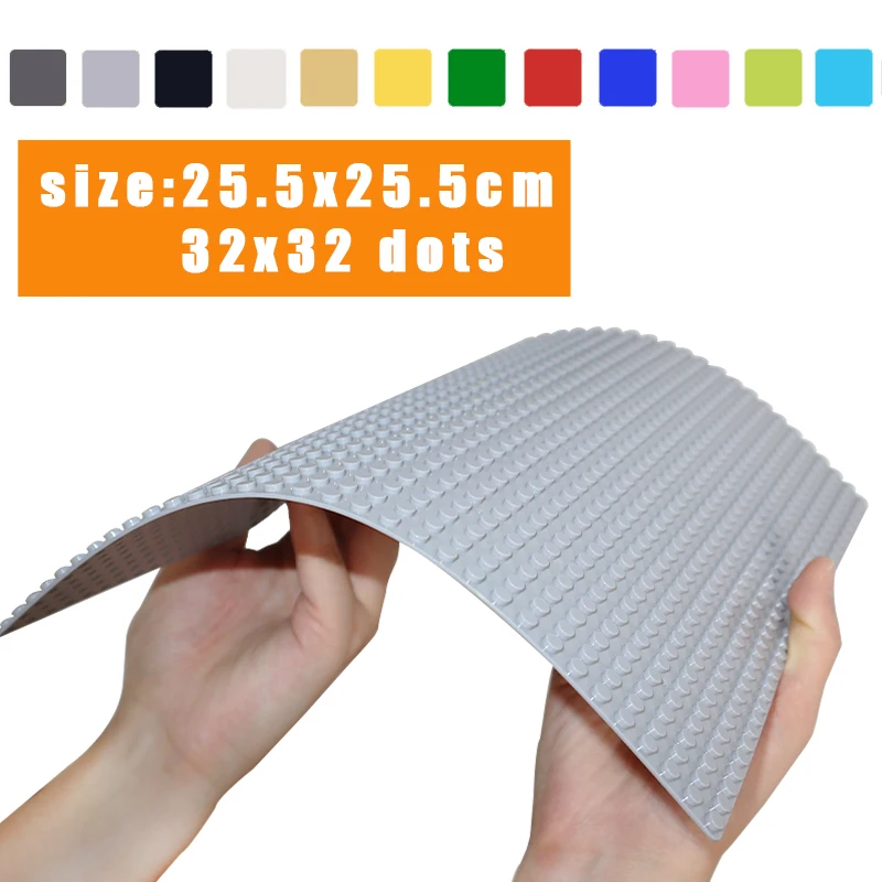 12 Colors Baseplates Classic 32x32 Dots Base Plates City DIY Construction Building Blocks Figures 32*32 Plastic Assembly Bricks 
12 Colors Baseplates Classic 32x32 Dots Base Plates City DIY Construction Building Blocks Figures 32*32 Plastic Assembly Bricks
