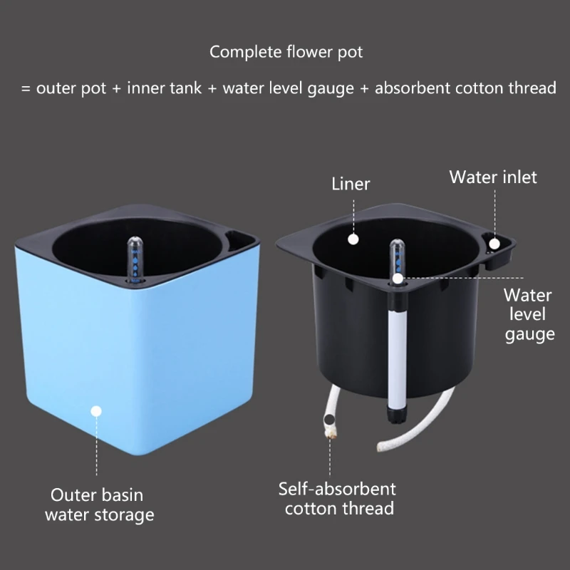 Self Watering Flower Pot Automatic Succulents Planter Pots with Water Level Indicator Floor Home and Garden Decoration 3 Size
Self Watering Flower Pot Automatic Succulents Planter Pots with Water Level Indicator Floor Home and Garden Decoration 3 Size