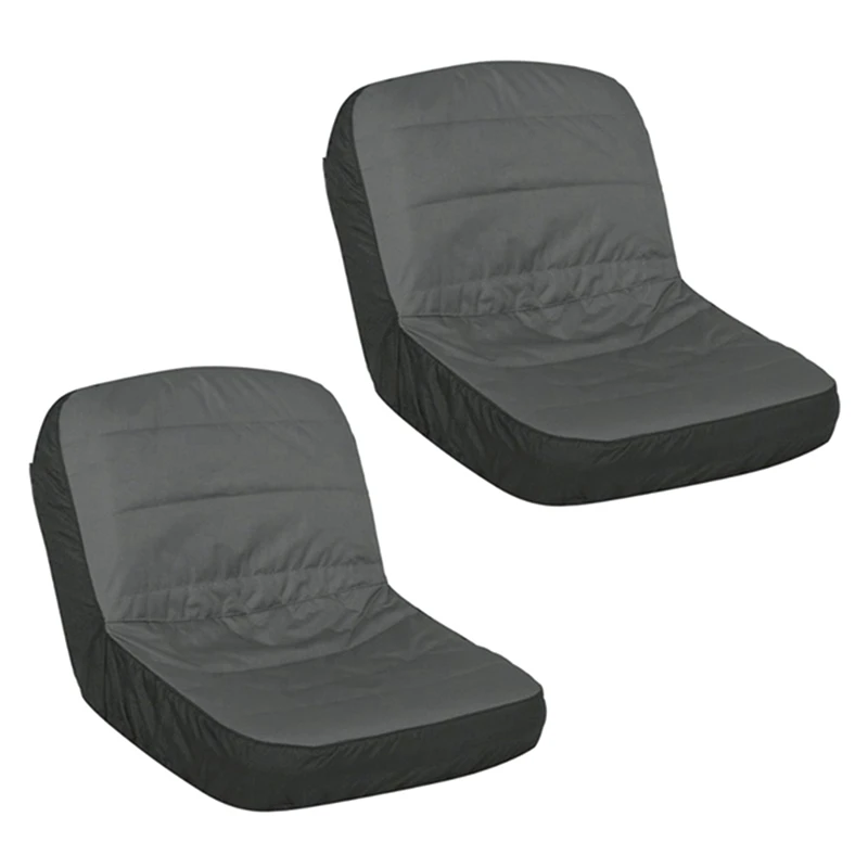 

2Pack Universal Riding Lawn Mower Tractor Replacement Accessories Seats Cover Padded Comfort Pad Storage Pouch Medium Black