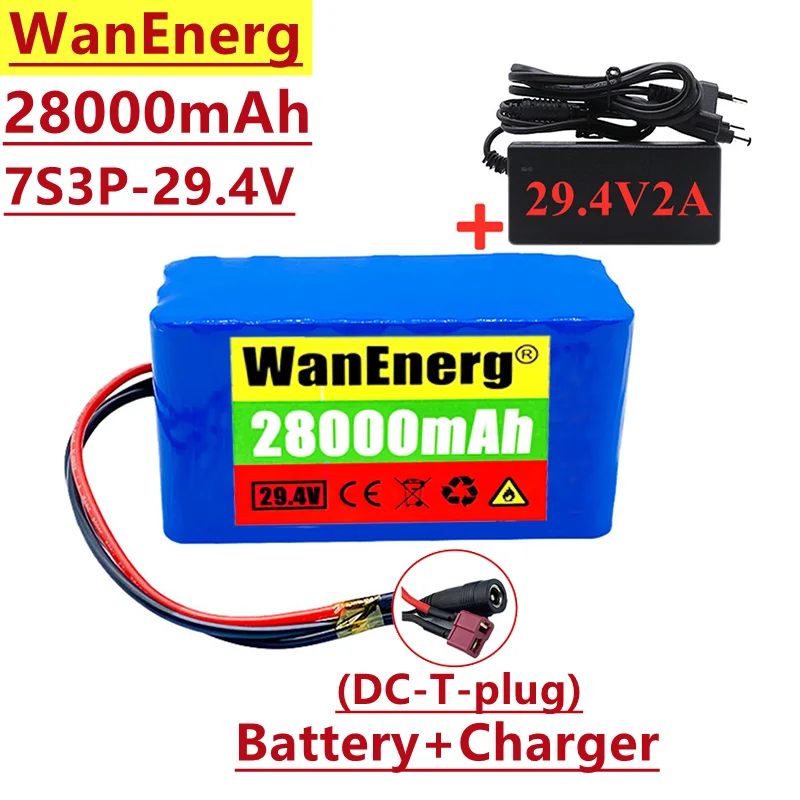 Lithium ion battery pack, 18650 combination, 29.4v/24v 7s3p 28000mah, used for electric bicycle, electric toy car and golf cart 
Lithium ion battery pack, 18650 combination, 29.4v/24v 7s3p 28000mah, used for electric bicycle, electric toy car and golf cart