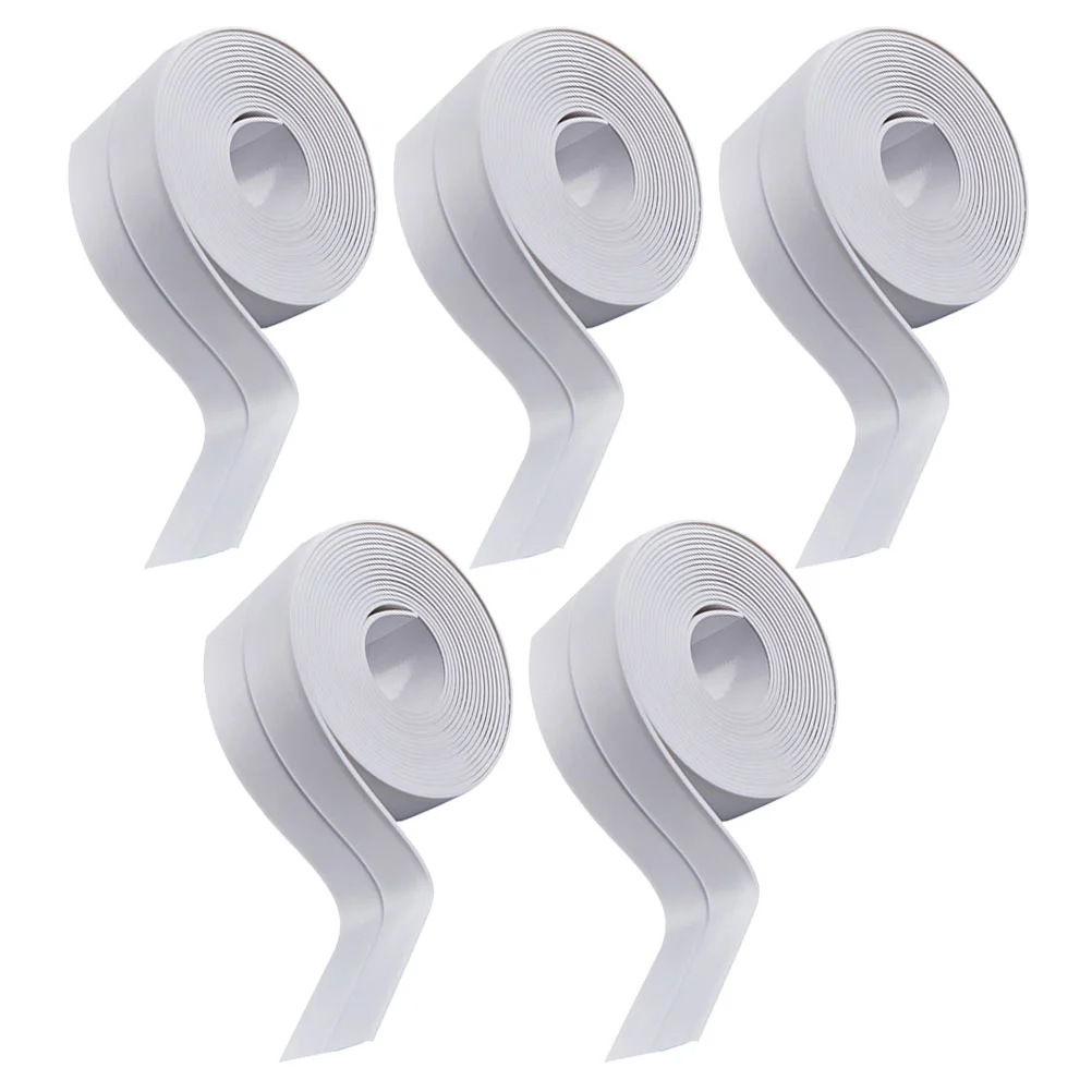 

5 Rolls Pro Gaff Tape Seam Waterproof Adhesive Toilet Sealer Around Caulk Self Bathtub Peel Stick White Strip Sealant