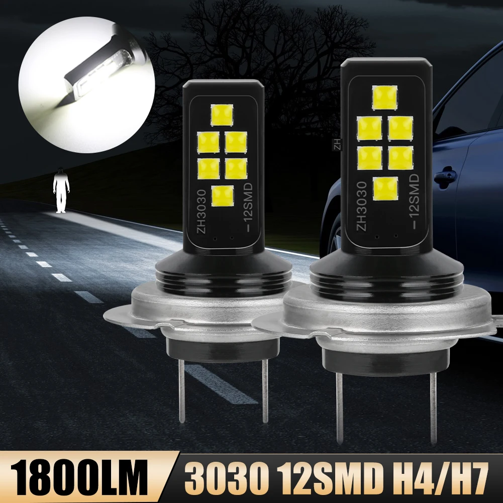 2PCS H7 H4 Car LED Bulb Headlight Fog Lamp Bulb 24W 3600LM 6000K White DRL Driving Light Car Headlight Bulb Kit Auto Accessories
2PCS H7 H4 Car LED Bulb Headlight Fog Lamp Bulb 24W 3600LM 6000K White DRL Driving Light Car Headlight Bulb Kit Auto Accessories