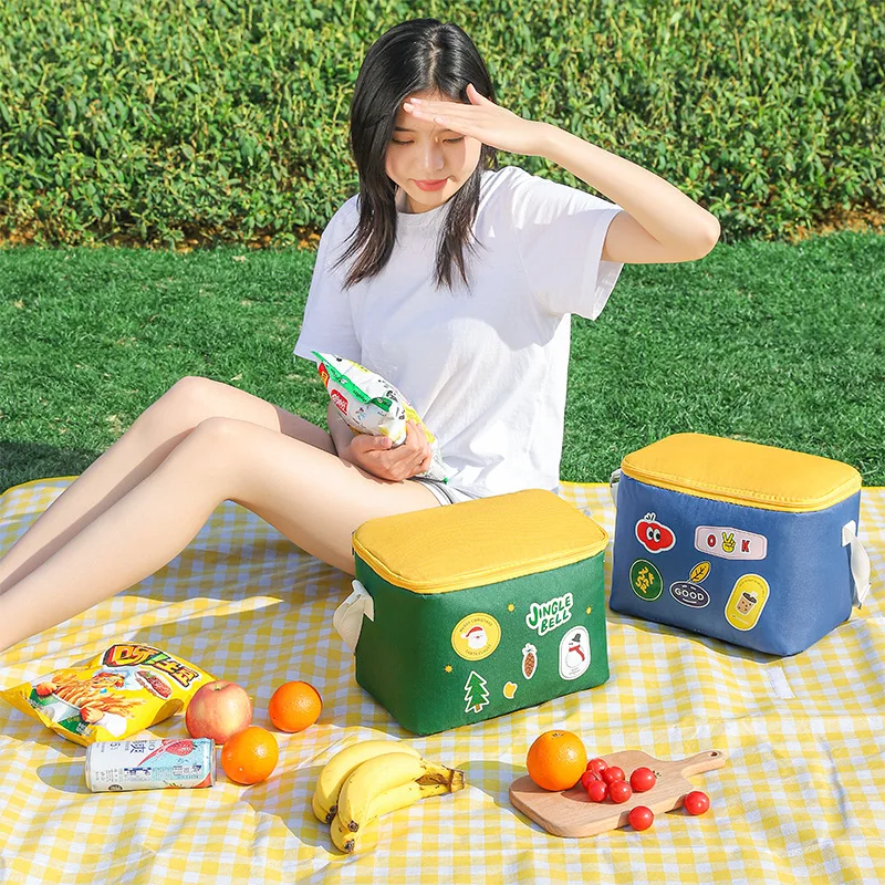Outdoor Picnic Bag Picnic Basket Lunch Box Bag Portable Vegetable Basket Folding Thickened Shopping Box Ice Bag Insulation Bag 
Outdoor Picnic Bag Picnic Basket Lunch Box Bag Portable Vegetable Basket Folding Thickened Shopping Box Ice Bag Insulation Bag