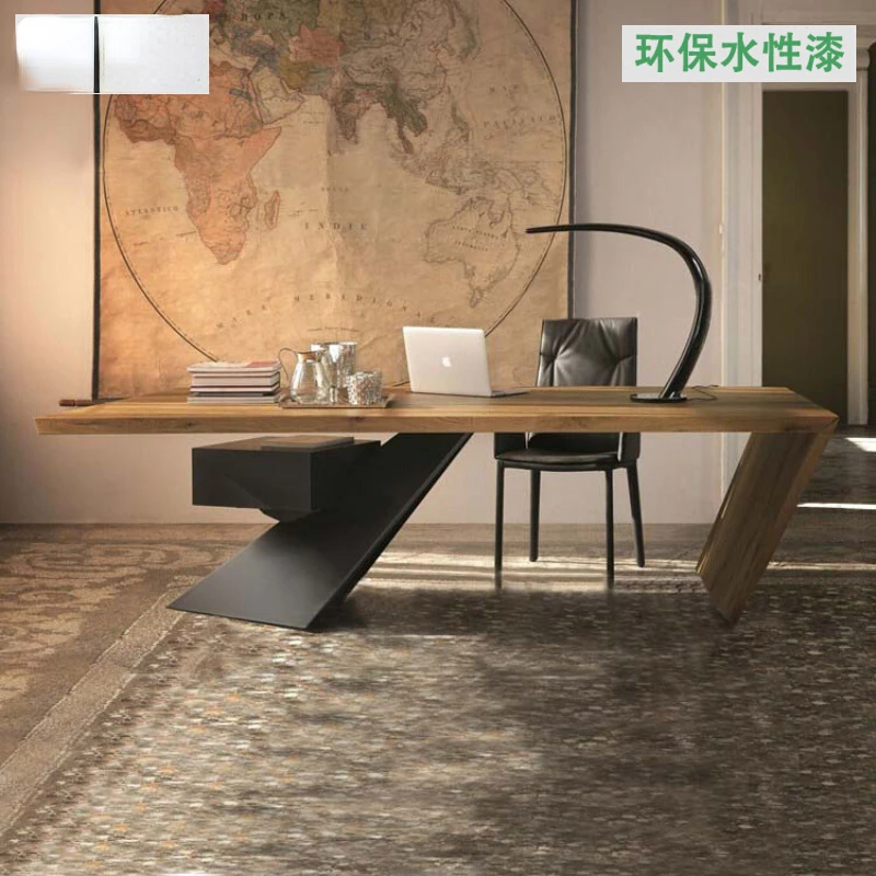 Retro Desk Solid Wood Computer Desk Desktop Industrial Style Simple Modern Iron Boss Desk Creative Desk
Retro Desk Solid Wood Computer Desk Desktop Industrial Style Simple Modern Iron Boss Desk Creative Desk