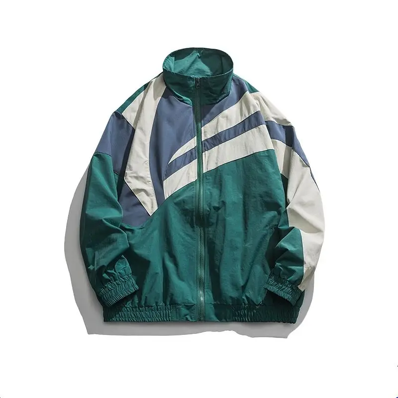 Male Retro Contrast Color Jacket Harajuku Stitching Coat Men and Women Fashion Casual Loose Bf Sports Student Couples Jacket Top
Male Retro Contrast Color Jacket Harajuku Stitching Coat Men and Women Fashion Casual Loose Bf Sports Student Couples Jacket Top