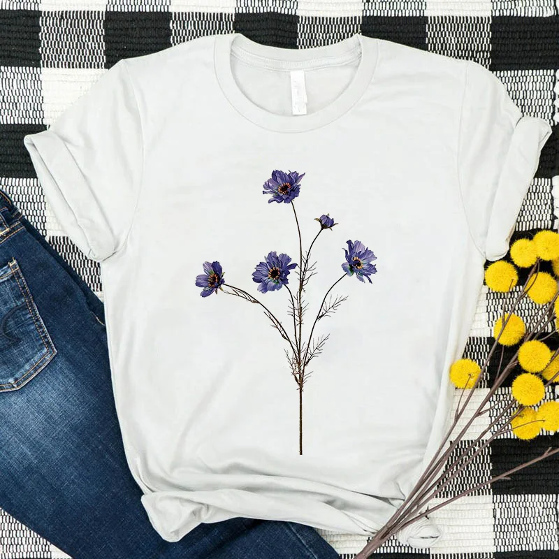 Women T shirt cute Cartoon Purple Wildflower Short Sleeve Printing Graphic T-shirt femme Tops Summer Fashion Clothes Tees Tshirt
Women T shirt cute Cartoon Purple Wildflower Short Sleeve Printing Graphic T-shirt femme Tops Summer Fashion Clothes Tees Tshirt