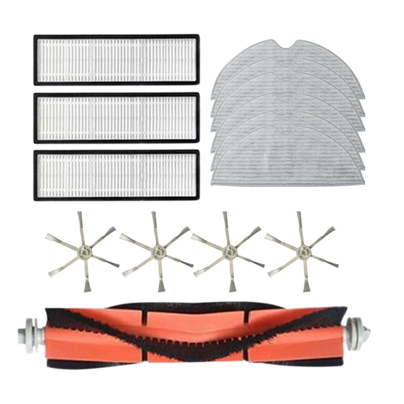 14Pcs Main Side Brush Mop Cloths Hepa Filter For Xiaomi Mijia 2C Robot Cleaner Vacuum Replacement Spare Parts
14Pcs Main Side Brush Mop Cloths Hepa Filter For Xiaomi Mijia 2C Robot Cleaner Vacuum Replacement Spare Parts