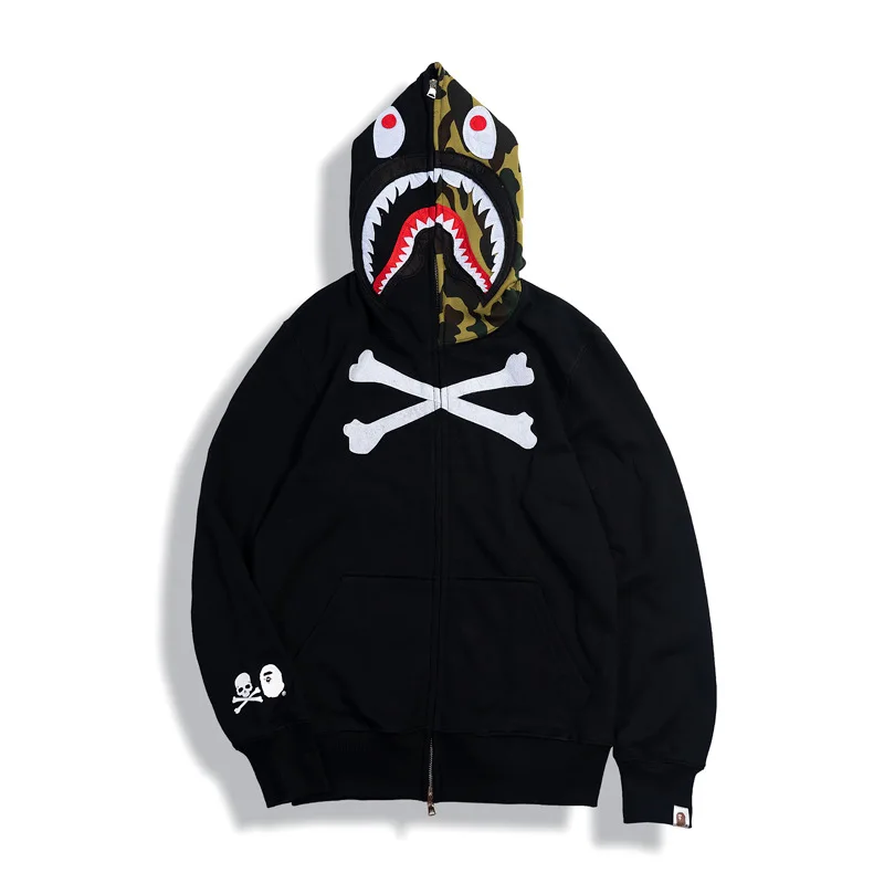 Мужская/Женская камуфляжная Толстовка BAPE, Повседневный Кардиган с капюшоном и принтом черепа акулы, на молнии, 2022
Мужская/Женская камуфляжная Толстовка BAPE, Повседневный Кардиган с капюшоном и принтом черепа акулы, на молнии, 2022