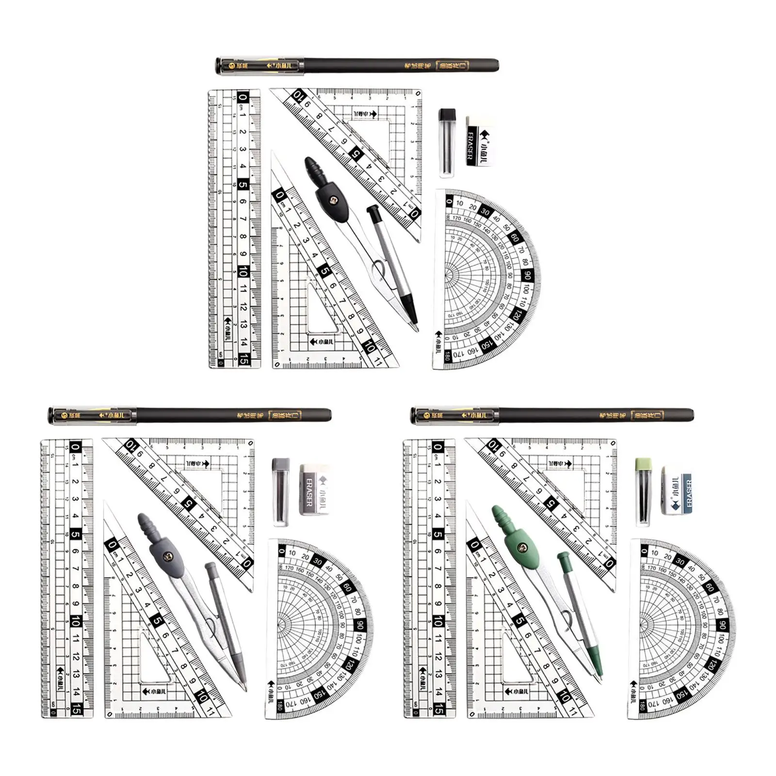 Professional Geometry Math Ruler Compass Triangle Ruler Straight Ruler Protractor for Drawing Measuring Drafting
Professional Geometry Math Ruler Compass Triangle Ruler Straight Ruler Protractor for Drawing Measuring Drafting