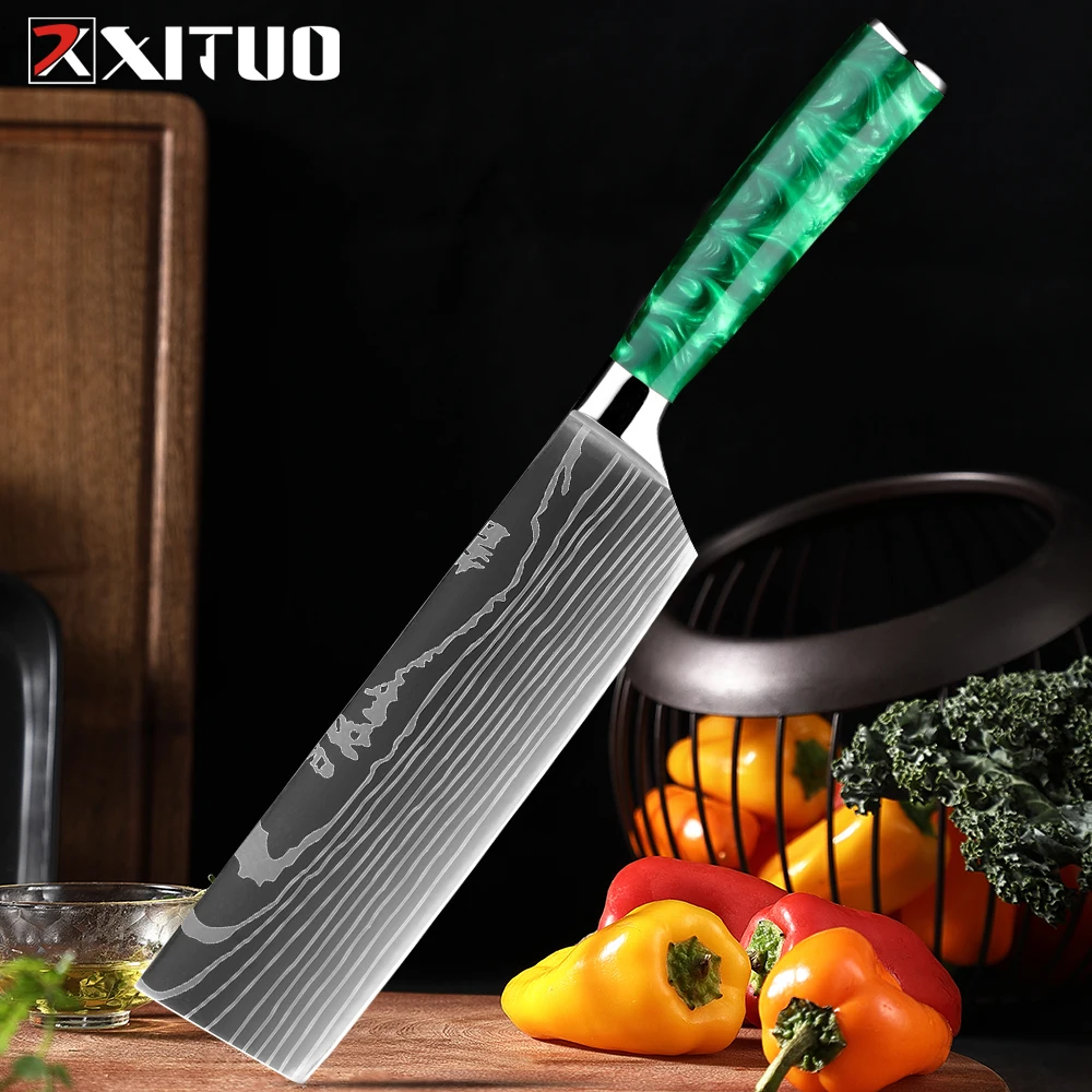 XITUO Nakiri Knife 7" Vegetables Knife, Japanese Asian Square Knife for Chopping, Dicing & Slicing Sharp Cleaver Slicing Knife
XITUO Nakiri Knife 7" Vegetables Knife, Japanese Asian Square Knife for Chopping, Dicing & Slicing Sharp Cleaver Slicing Knife