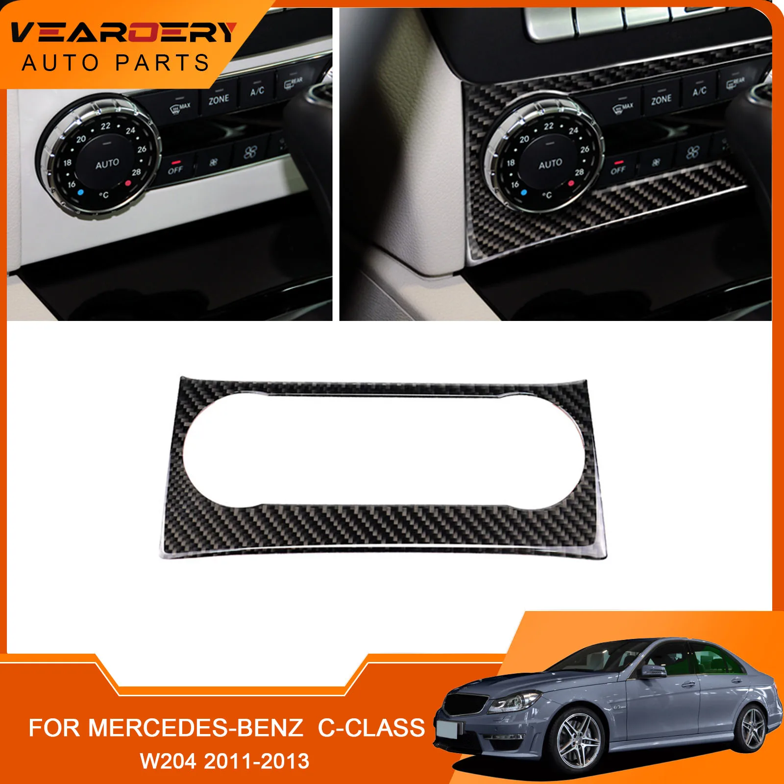 Carbon Fiber Air Conditioner Switch Panel Interior Trim Anti-scratch auto Interior decor for Mercedes-Benz C-class W204 11-13
Carbon Fiber Air Conditioner Switch Panel Interior Trim Anti-scratch auto Interior decor for Mercedes-Benz C-class W204 11-13