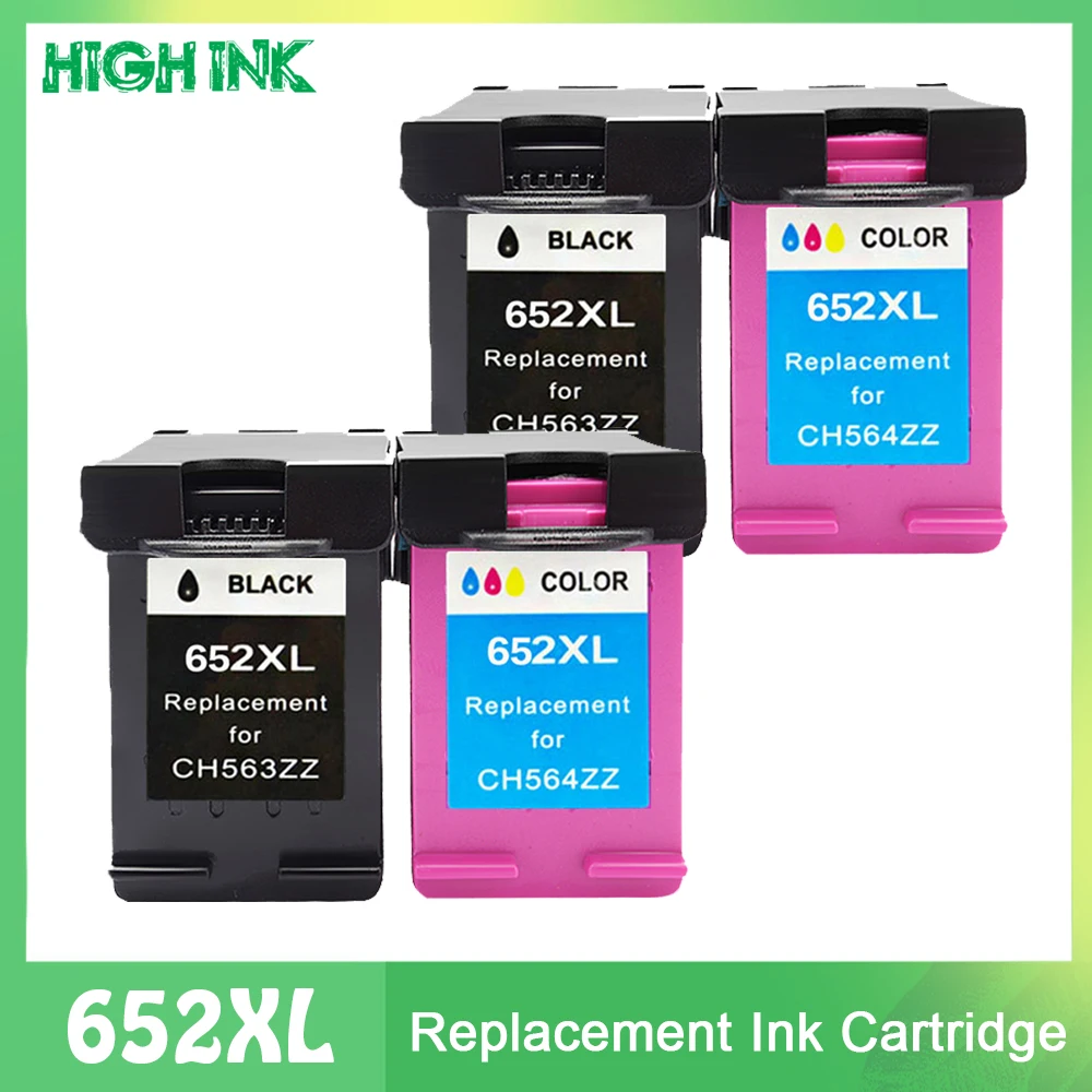 

Refill 652XL Black Ink Cartridge Replacement for HP 652 XL for Deskjet 1115 1118 2135 2136 2138 3635 3636 3638 3838 4536