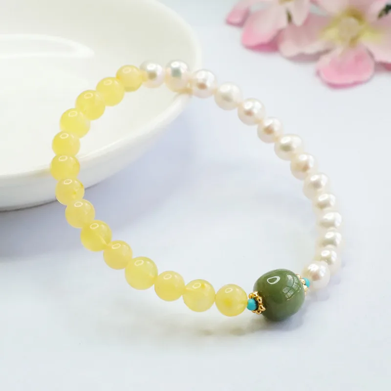 100% Natural Amber Pearl Diy Bracelet Women Fine Jewelry Genuine Baltic Ambers Freshwater Pearls Nephrite Jades Beads Bracelets
100% Natural Amber Pearl Diy Bracelet Women Fine Jewelry Genuine Baltic Ambers Freshwater Pearls Nephrite Jades Beads Bracelets