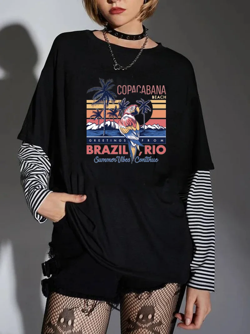 Футболка женская в бразильском стиле, повседневная тенниска оверсайз с вызовом работы, с принтом Санты Моники, Калифорнии, для серфинга, лет... 
Футболка женская в бразильском стиле, повседневная тенниска оверсайз с вызовом работы, с принтом Санты Моники, Калифорнии, для серфинга, лет...