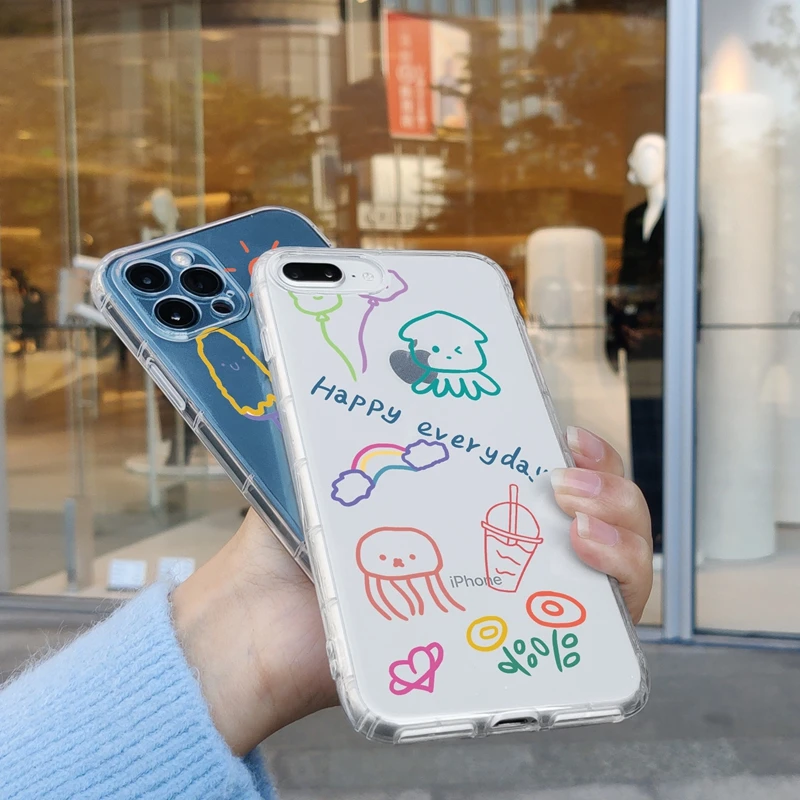 Seaside jellyfish squid Phone Case For iPhone 12 13 Mini Pro Max 11 Pro 8 7 6s Plus X XR XS Max Case Transparent Soft TPU Cover
Seaside jellyfish squid Phone Case For iPhone 12 13 Mini Pro Max 11 Pro 8 7 6s Plus X XR XS Max Case Transparent Soft TPU Cover