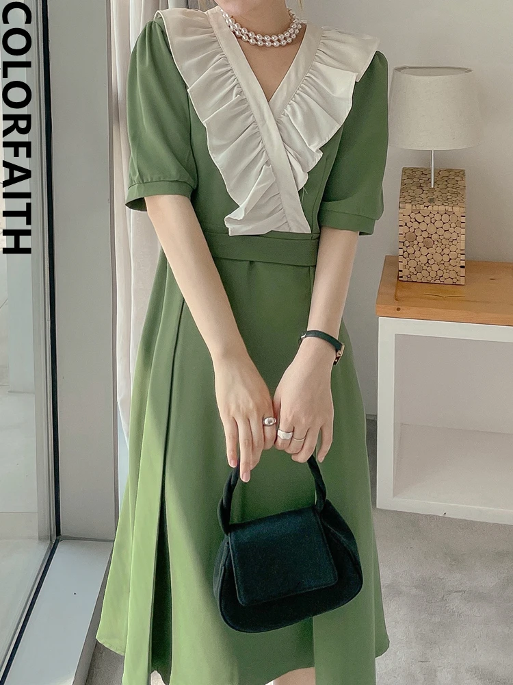 Colorfaith New 2022 Chic High Waist Fashionable Lace Up Retro Elegant French Style Ruffles Women's Summer Long Dresses DR1933JM
Colorfaith New 2022 Chic High Waist Fashionable Lace Up Retro Elegant French Style Ruffles Women's Summer Long Dresses DR1933JM