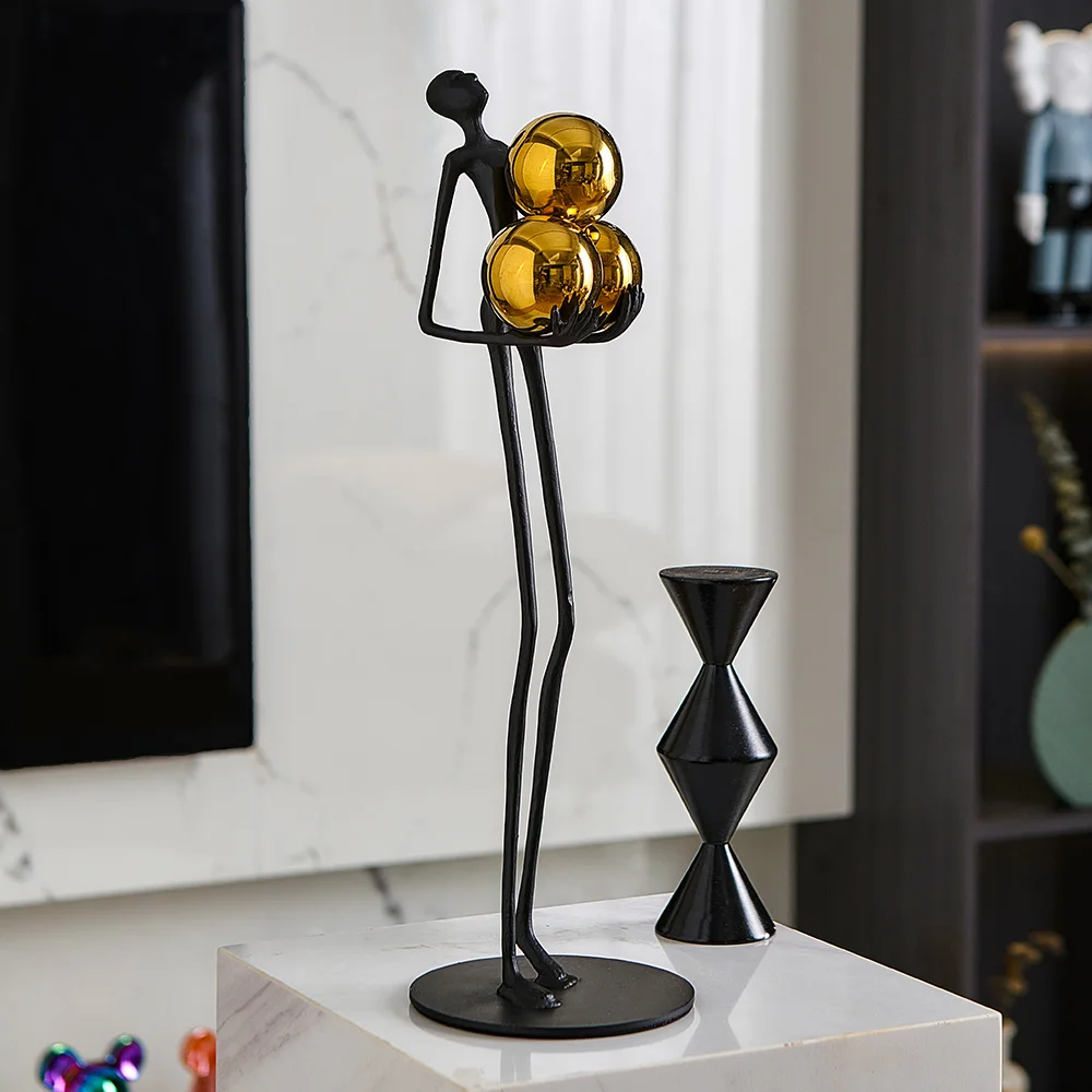 Nordic Elegant Room Ornaments for Home Floor Ball Art Metal Figures Living Decoration Sculptures Decorative Statues for Interior
Nordic Elegant Room Ornaments for Home Floor Ball Art Metal Figures Living Decoration Sculptures Decorative Statues for Interior