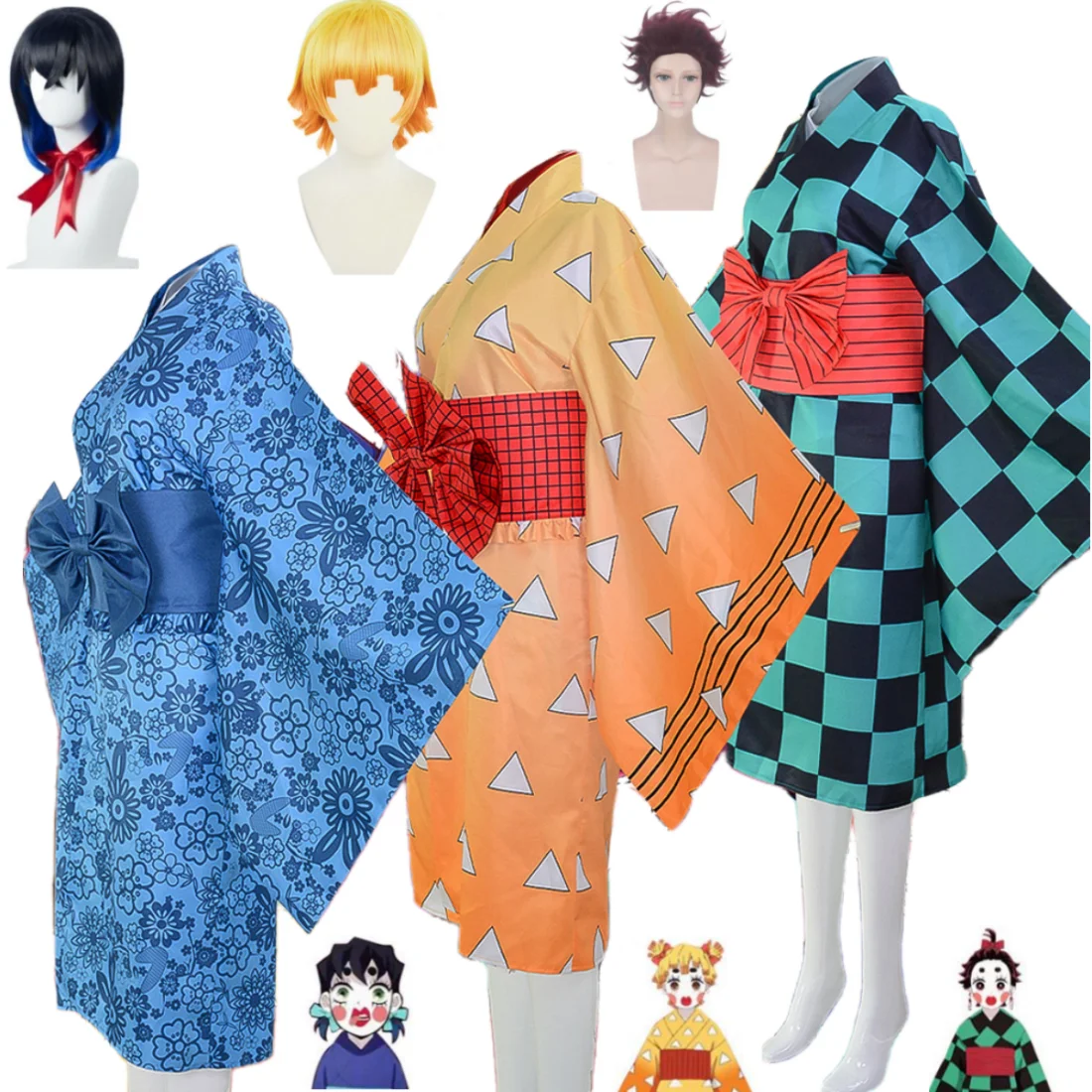 Anime Demon Slayer Kimetsu No Yaiba Yukaku-hen Agatsuma Zenitsu Kamado Tanjirou Hashibira Inosuke Cosplay Costume Wig Kimono
Anime Demon Slayer Kimetsu No Yaiba Yukaku-hen Agatsuma Zenitsu Kamado Tanjirou Hashibira Inosuke Cosplay Costume Wig Kimono