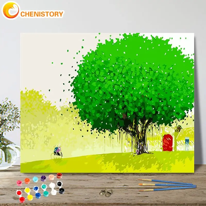 CHENISTORY Oil Painting By Numbers Green Tree Landscape Diy Pictures By Number Kits Drawing On Canvas Handpainted Gift Home Deco
CHENISTORY Oil Painting By Numbers Green Tree Landscape Diy Pictures By Number Kits Drawing On Canvas Handpainted Gift Home Deco