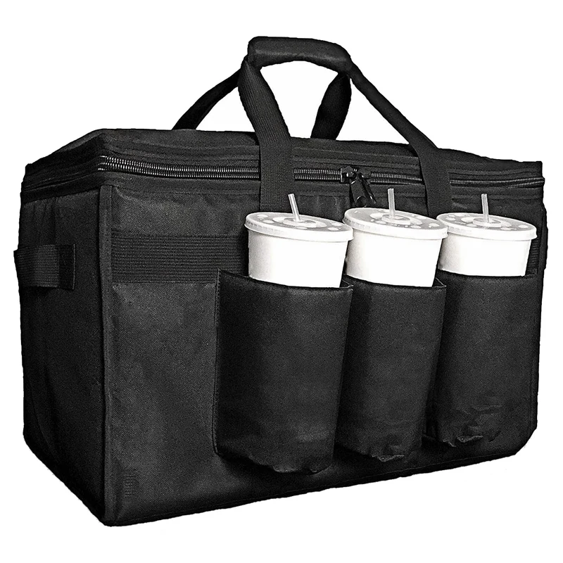 1 PCS Food Delivery Bag Black 600D Oxford Cloth For Beverages, Grocery, Pizza, Commercial Quality Hot And Cold
1 PCS Food Delivery Bag Black 600D Oxford Cloth For Beverages, Grocery, Pizza, Commercial Quality Hot And Cold