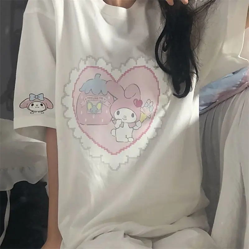 Sanrio My Melody Short-Sleeved Girl Kawaii Cotton Sweet Girl Cartoon Hello Kitty Print Loose Casual All-Match T-Shirt Girl Gift
Sanrio My Melody Short-Sleeved Girl Kawaii Cotton Sweet Girl Cartoon Hello Kitty Print Loose Casual All-Match T-Shirt Girl Gift