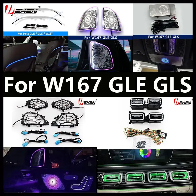 64 Colors LED 3D Speaker Tweeter Cover For Mercedes Benz W167 GLE GLS Class AMG GLE53 Metal Ambient light decorative cover
64 Colors LED 3D Speaker Tweeter Cover For Mercedes Benz W167 GLE GLS Class AMG GLE53 Metal Ambient light decorative cover