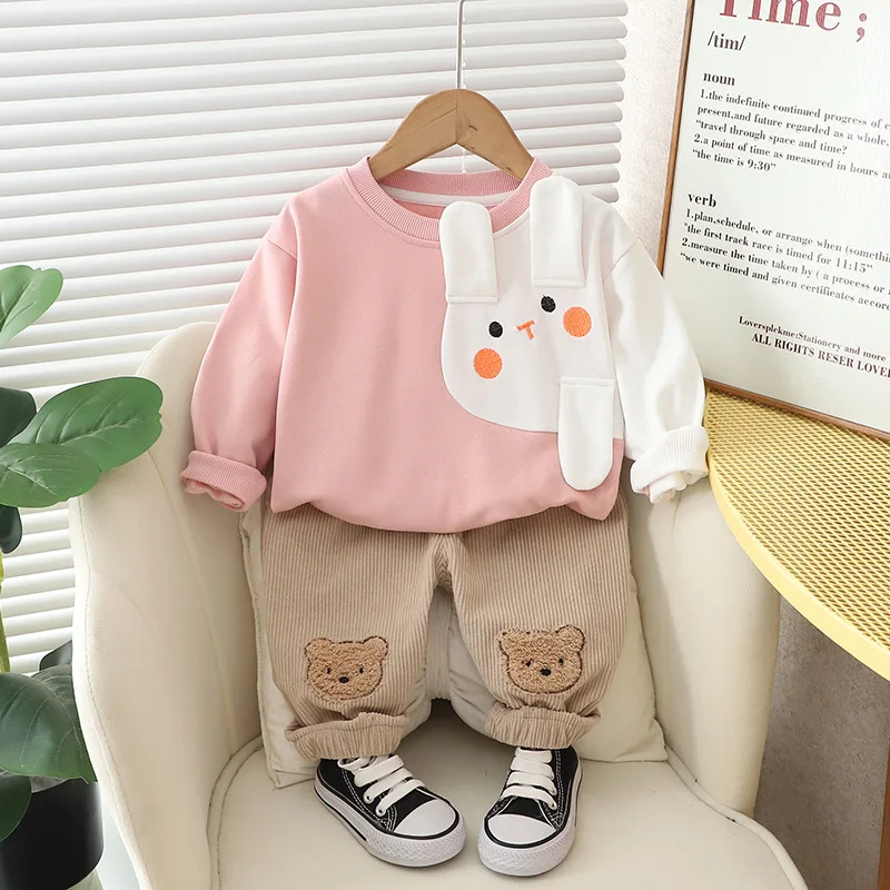 Baby Girl Fall Outfits 2023 Korean Fashion Cartoon Casual Pullover Long Sleeve T-shirts and Pants Boy Infant Clothes Kids Suits
Baby Girl Fall Outfits 2023 Korean Fashion Cartoon Casual Pullover Long Sleeve T-shirts and Pants Boy Infant Clothes Kids Suits