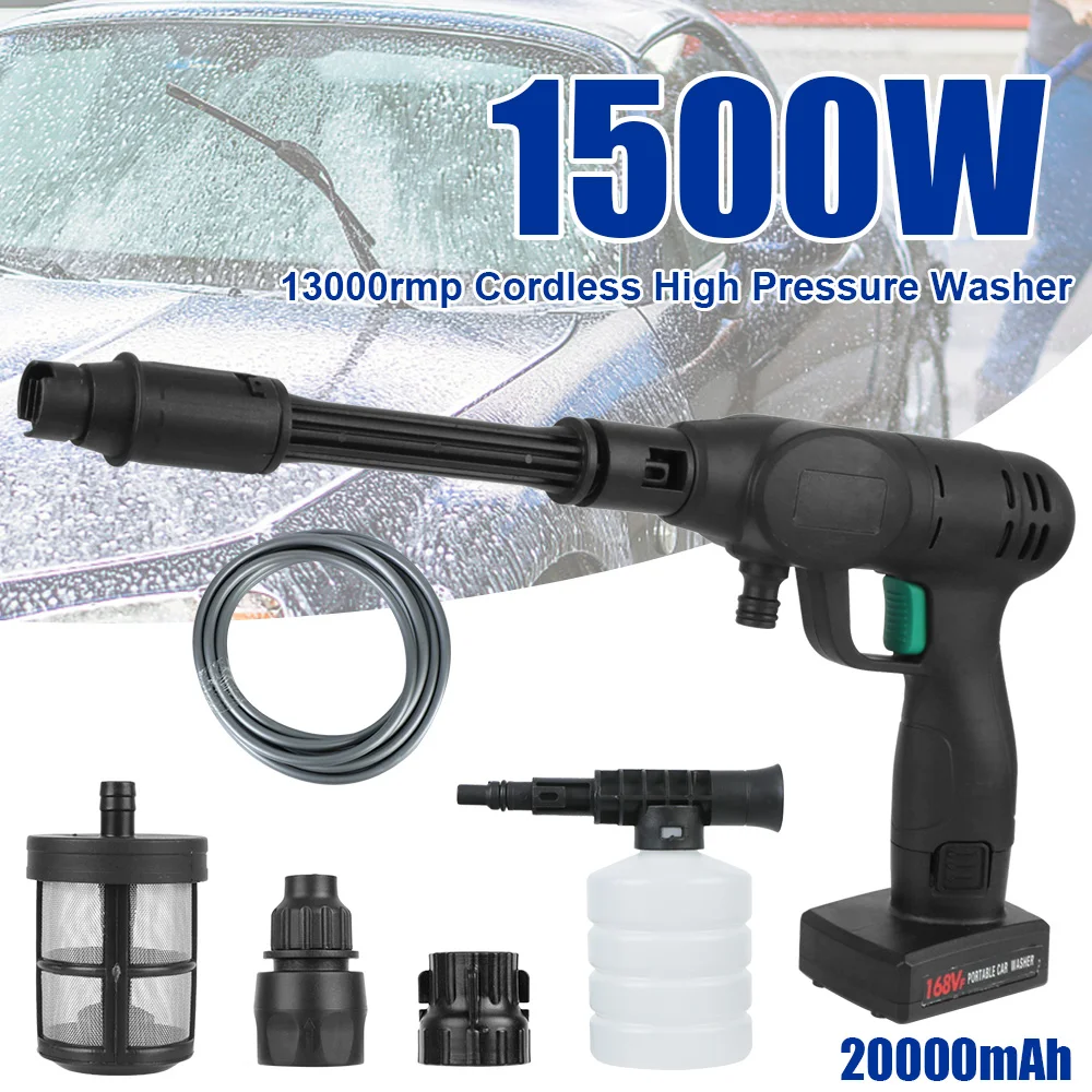 Spray Water Gun 60Bar Car Wash Pressure Cleaner 9000/20000mAh Cleaning Machine 1500W Cordless High Pressure Car Washer Portable
Spray Water Gun 60Bar Car Wash Pressure Cleaner 9000/20000mAh Cleaning Machine 1500W Cordless High Pressure Car Washer Portable