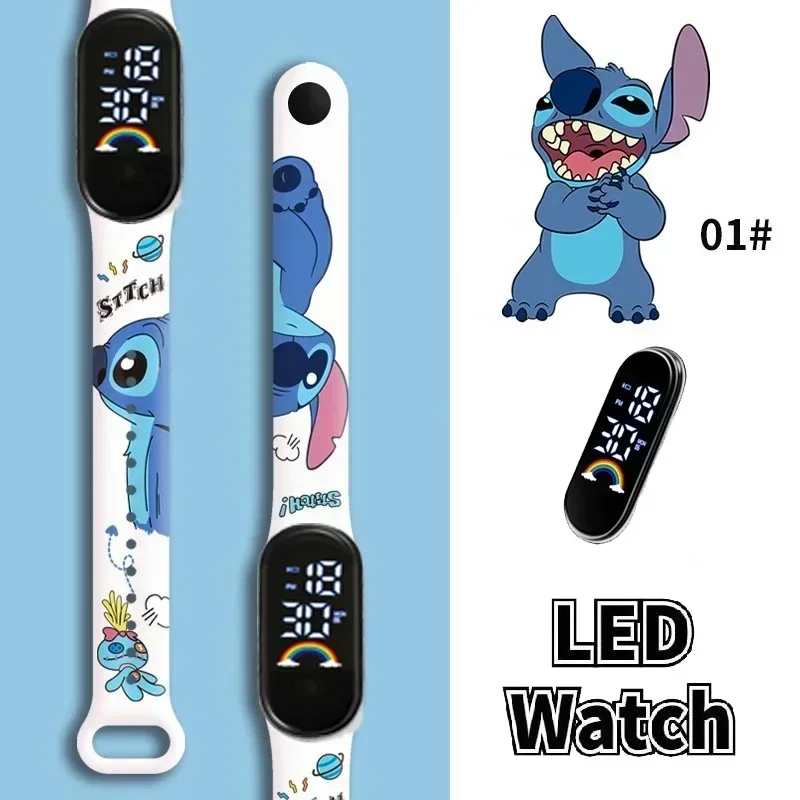 Детские часы Disney Stitch мультяшный персонаж светящийся браслет со светодиодным