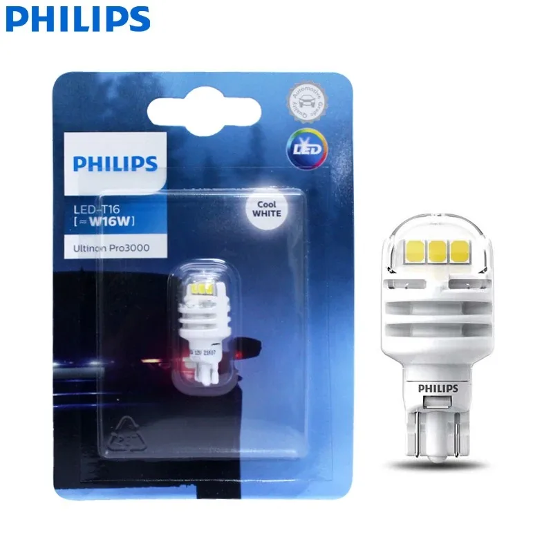 Philips LED Ultinon Pro3000 T16 W16W 6000K Белый указатель поворота Автомобильный фонарь заднего хода Светодиодная индикаторная лампа Противотуманная лампа 11067U30CWB1(1 шт.
Philips LED Ultinon Pro3000 T16 W16W 6000K Белый указатель поворота Автомобильный фонарь заднего хода Светодиодная индикаторная лампа Противотуманная лампа 11067U30CWB1(1 шт.