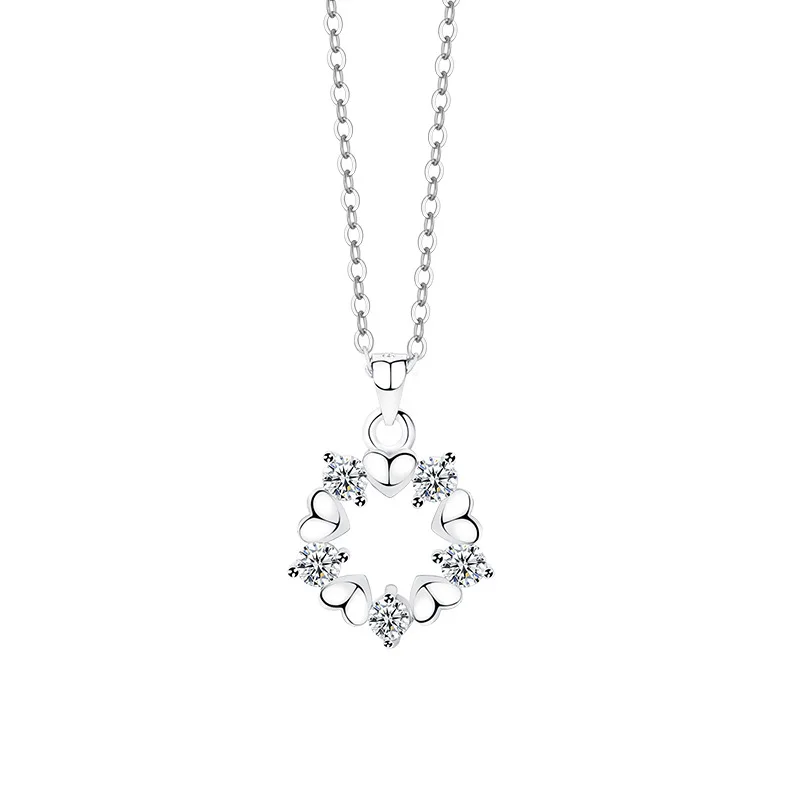 New Women's 925 Sterling Silver Necklace Heart shaped Zircon Collar Chain Classic Fashion Jewelry Lovers Love Gift
New Women's 925 Sterling Silver Necklace Heart shaped Zircon Collar Chain Classic Fashion Jewelry Lovers Love Gift