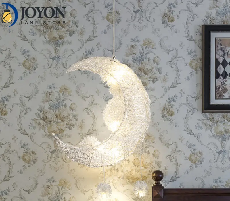 Modern Pendant Ceiling Lamps Moon Chandelier Children Bedroom Hanging Lamp Christmas Decorations for Home Fixture Lighting
Modern Pendant Ceiling Lamps Moon Chandelier Children Bedroom Hanging Lamp Christmas Decorations for Home Fixture Lighting