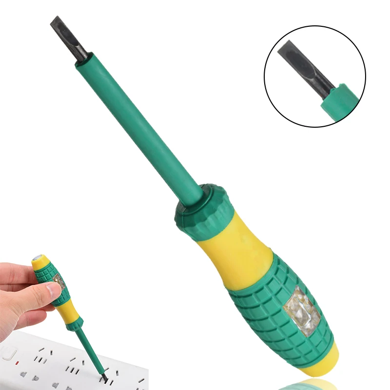 Yellow Green Electrical Tester Pen 220V Screwdriver Power Detector Probe Industry Voltage Test Pen Diameter 4mm
Yellow Green Electrical Tester Pen 220V Screwdriver Power Detector Probe Industry Voltage Test Pen Diameter 4mm