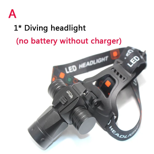 DAOZHIMEI IPX8 водонепроницаемый налобный фонарь L2 желтый