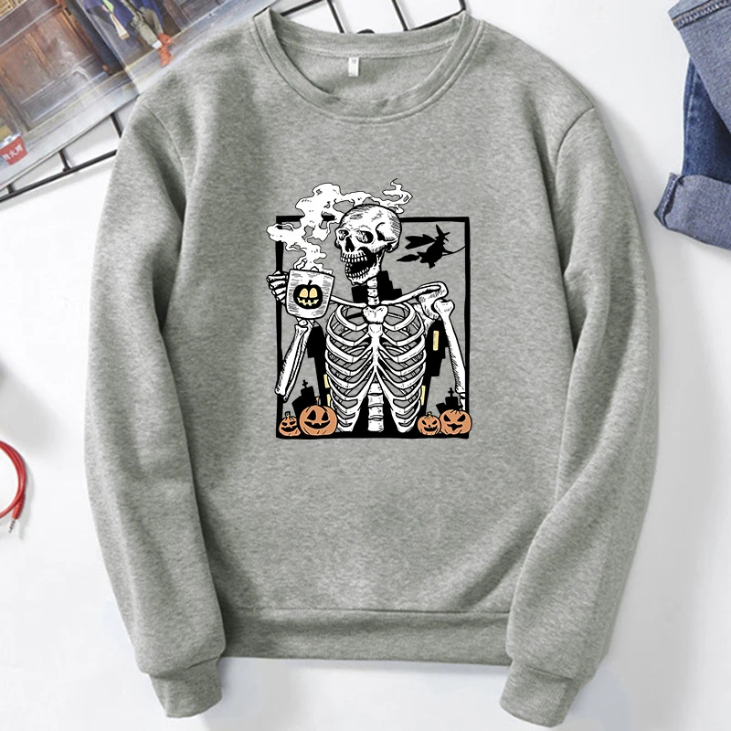 Autumn Women Casual Long Sleeve Sweatshirt Ladies Regular Fashion Hoodies Skull Print Halloween Female Round Neck Loose Pullover
Autumn Women Casual Long Sleeve Sweatshirt Ladies Regular Fashion Hoodies Skull Print Halloween Female Round Neck Loose Pullover