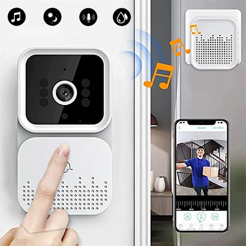 Wireless WiFi Doorbell Outdoor HD Camera Security Door Bell Night Vision Video Intercom Voice Change For Home Monitor Door Phone
Wireless WiFi Doorbell Outdoor HD Camera Security Door Bell Night Vision Video Intercom Voice Change For Home Monitor Door Phone