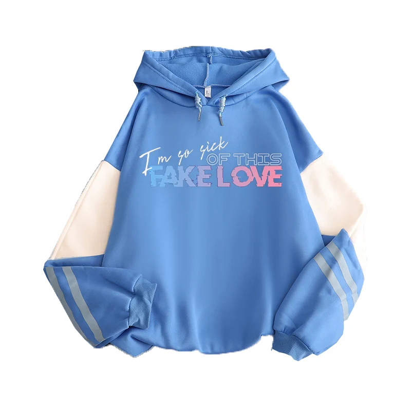 k-pop Bangtan Boys fake love Oversized sweatshirt hoodies pullover fashion harajuku winter Contrasting color hoodies women
k-pop Bangtan Boys fake love Oversized sweatshirt hoodies pullover fashion harajuku winter Contrasting color hoodies women