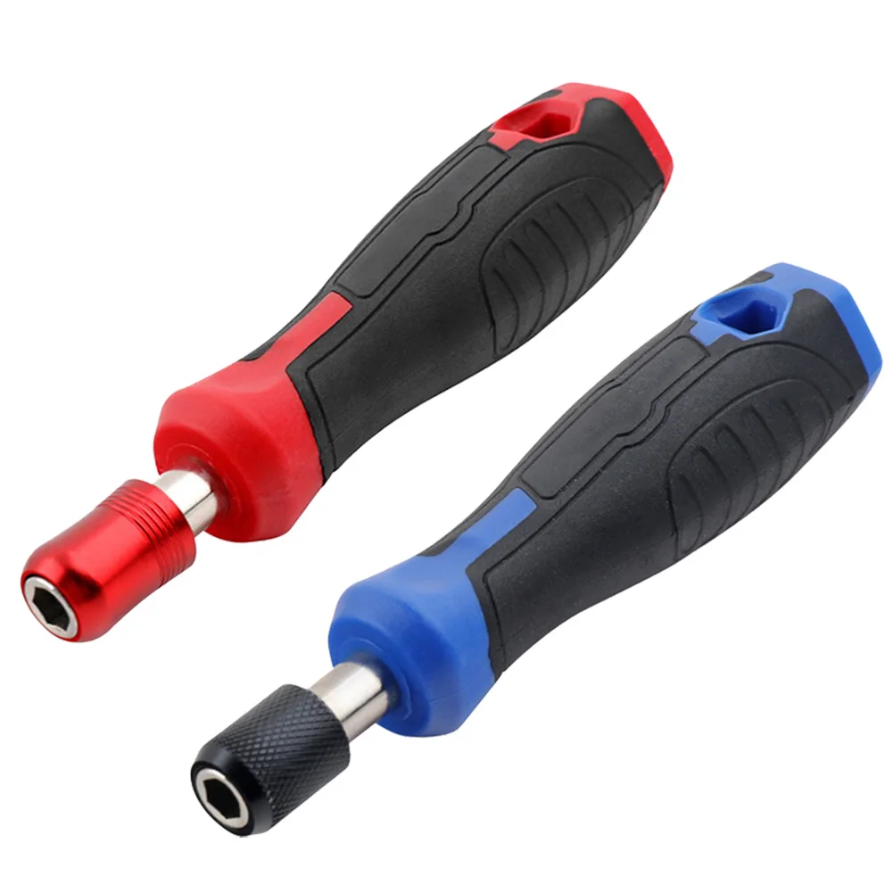 6.35mm Hex Self-Locking Adapter Screwdriver Handle Screwdriver Bit Holder With 1/4'' Adapter Header & Rubber Non-slip Handle
6.35mm Hex Self-Locking Adapter Screwdriver Handle Screwdriver Bit Holder With 1/4'' Adapter Header & Rubber Non-slip Handle