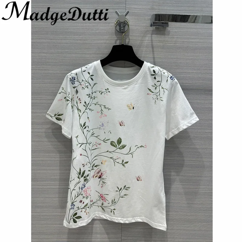 Женская хлопковая Футболка MadgeDutti, Классическая футболка с коротким рукавом и цветочным принтом, 2,17
Женская хлопковая Футболка MadgeDutti, Классическая футболка с коротким рукавом и цветочным принтом, 2,17