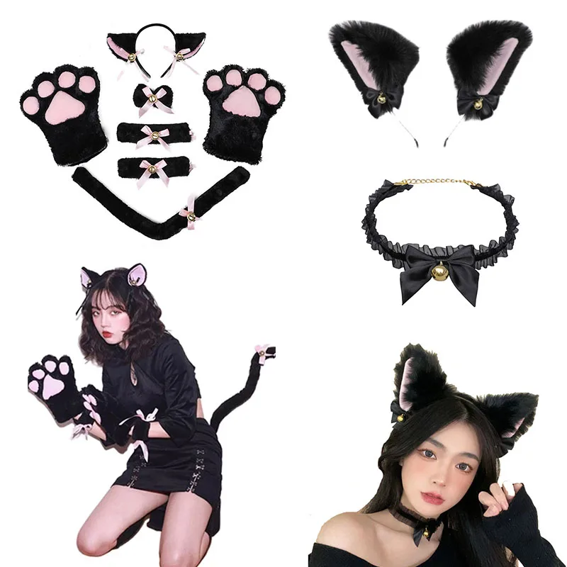 1Set Cat Ear Headband With Bells Necklace Plush Cat Ears Beautiful Girls Party Halloween Christmas Masquerade Cosplay Props
1Set Cat Ear Headband With Bells Necklace Plush Cat Ears Beautiful Girls Party Halloween Christmas Masquerade Cosplay Props
