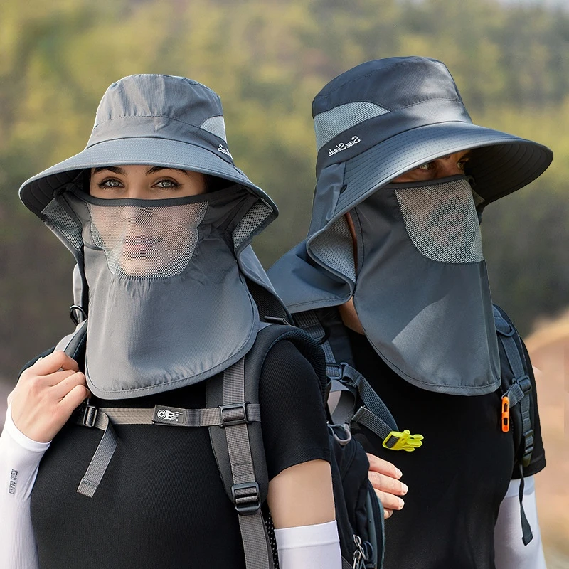 Summer Bucket Hat UV Protection Couple Shawl Fishing Hats Hollow Mesh Sun Protection Big Brim Caps Face Sunscreen Climbing Cap
Summer Bucket Hat UV Protection Couple Shawl Fishing Hats Hollow Mesh Sun Protection Big Brim Caps Face Sunscreen Climbing Cap