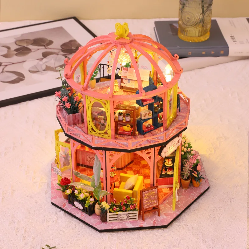 New Creative Romantic Wooden DIY Doll House Flower Room Furniture Miniature Dollhouse Girl 520 Gift Valentine's Day Gift
New Creative Romantic Wooden DIY Doll House Flower Room Furniture Miniature Dollhouse Girl 520 Gift Valentine's Day Gift