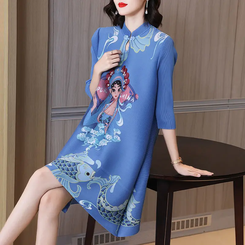 Women dress New Vast a high-end fashion long section seven-point sleeve dress 2022 spring national style print improvement dress
Women dress New Vast a high-end fashion long section seven-point sleeve dress 2022 spring national style print improvement dress