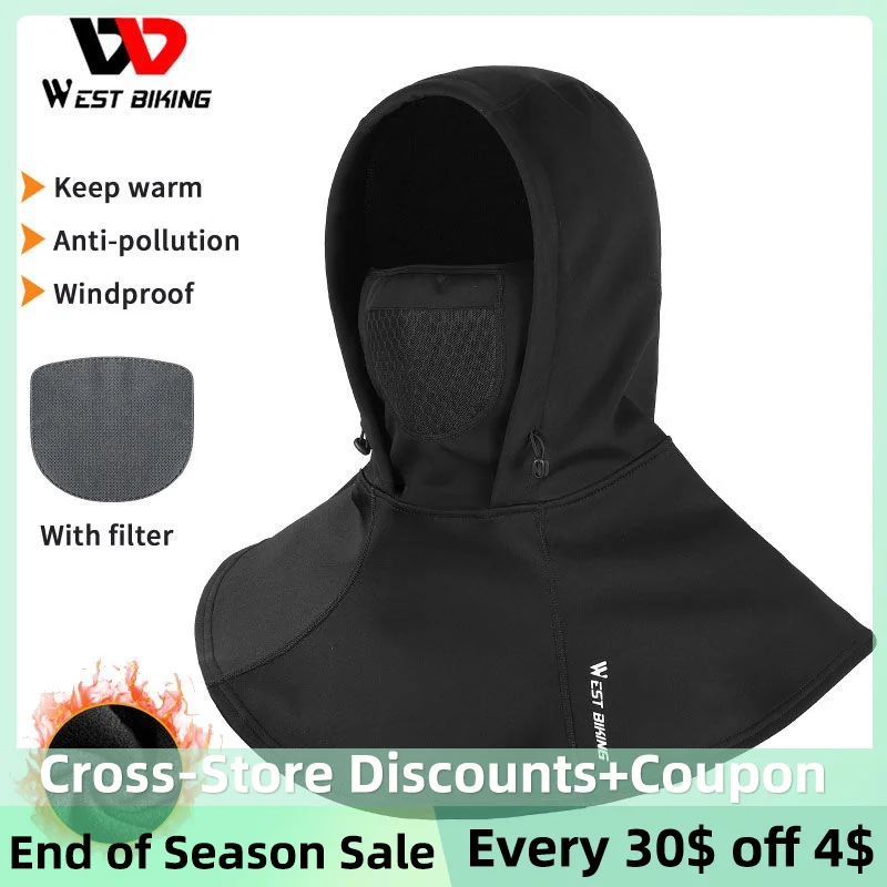 WEST BIKING Winter Men MTB Cycling Hoods Fleece Neck Warmer Thermal Sport Snowboard Balaclava Mask Built-In Filter Fishing Scarf
WEST BIKING Winter Men MTB Cycling Hoods Fleece Neck Warmer Thermal Sport Snowboard Balaclava Mask Built-In Filter Fishing Scarf