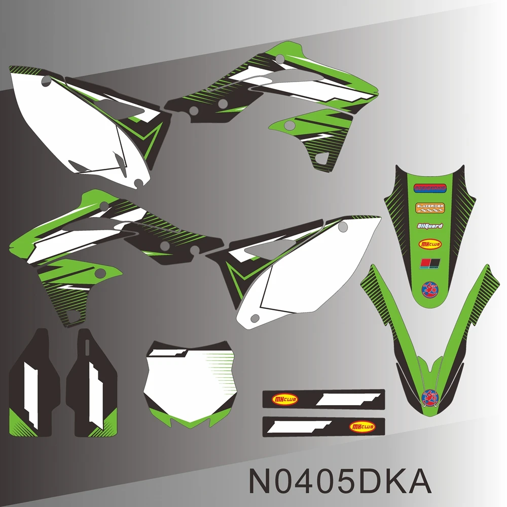 Наклейки с графикой для мотоциклов Kawasaki KX 250F KXF 250 2013 2014 2015 2016, индивидуальный дизайн, номер N0405DKA
Наклейки с графикой для мотоциклов Kawasaki KX 250F KXF 250 2013 2014 2015 2016, индивидуальный дизайн, номер N0405DKA