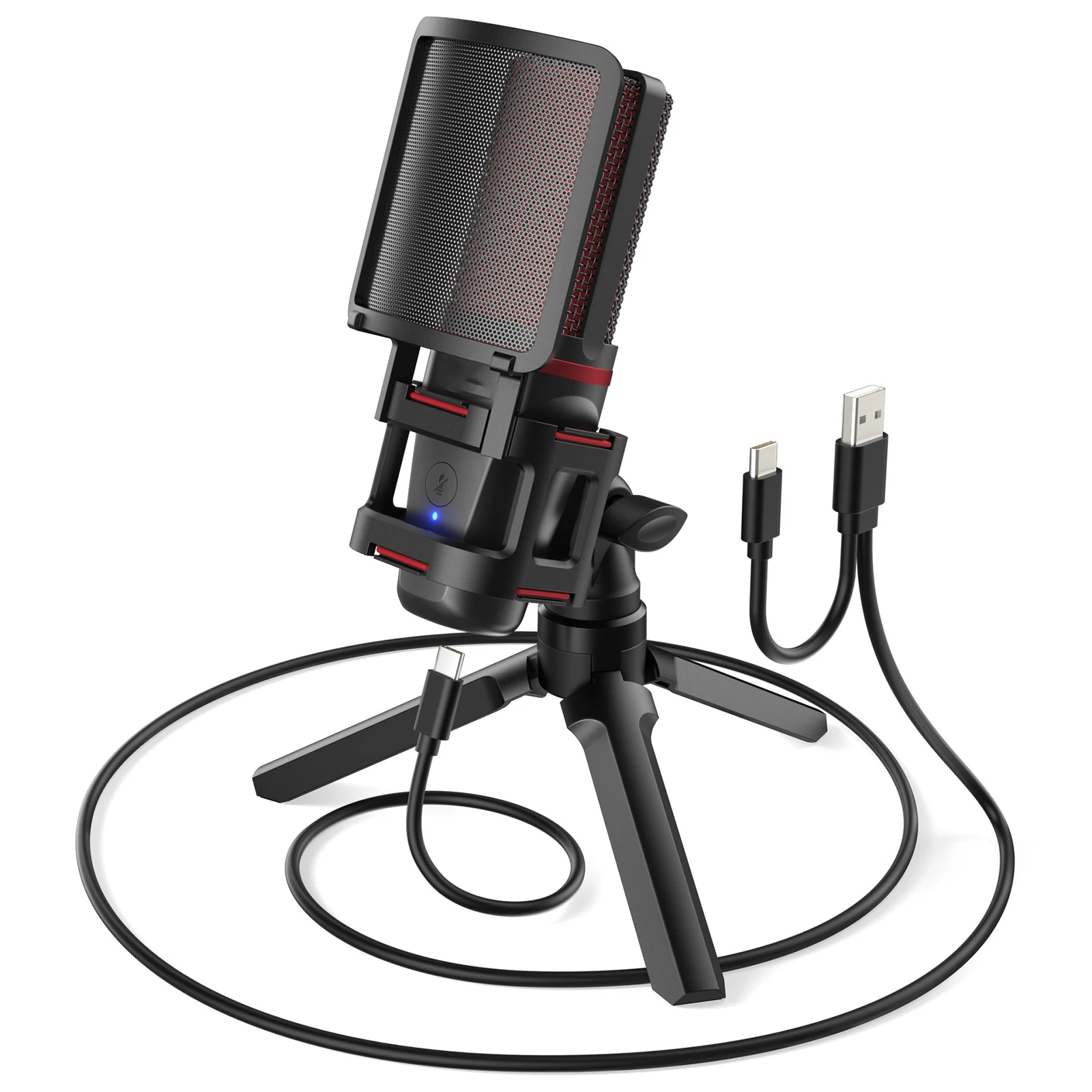 Игровой USB-микрофон для ПК PS5, конденсаторный микрофон с быстрой бесшумной подставкой для штатива, поп-фильтр, амортизационное крепление, уп...
Игровой USB-микрофон для ПК PS5, конденсаторный микрофон с быстрой бесшумной подставкой для штатива, поп-фильтр, амортизационное крепление, уп...
