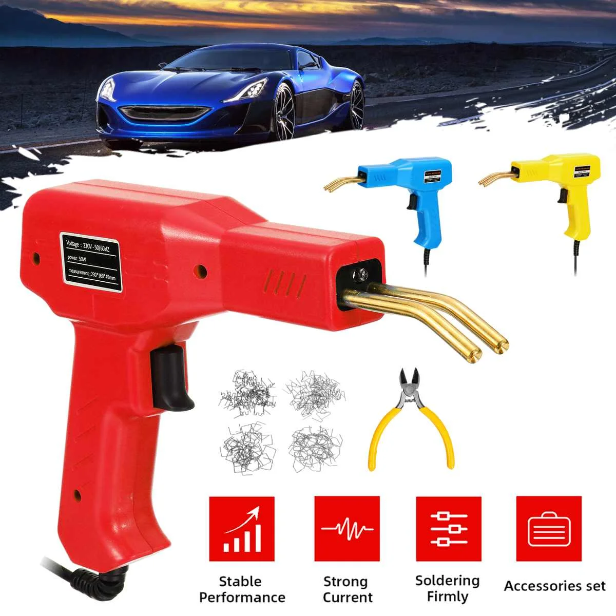 50W Plastic Welders Welding Equipment Car Bumper Repair Hot Stapler Garage Tools Hot Staplers Machine
50W Plastic Welders Welding Equipment Car Bumper Repair Hot Stapler Garage Tools Hot Staplers Machine